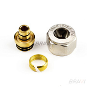 Bravi Фитинг компрессионный 16х2,0x1/2" (Евроконус) 