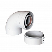 Отвод коаксиального дымоотвода BAXI D=60/100 мм, 87 градусов 